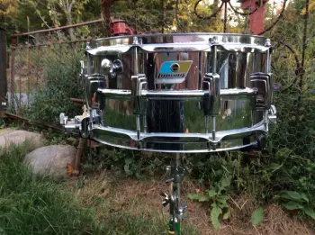 70s Ludwig 6.5&quot; x 14&quot; B/O badge supersensitive snare drum - $365