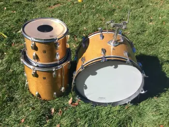 1960's Ludwig Super Classic 13/16/22 3pc kit in faded champagne sparkle, easy project