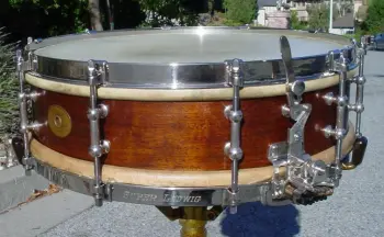 1925-26 LUDWIG &amp; LUDWIG 4 x 14 SOLID MAHOGANY SUPER-LUDWIG DANCE MODEL (cat. #245)