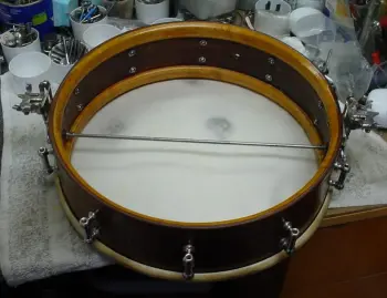 1925-26 LUDWIG &amp; LUDWIG 4 x 14 SOLID MAHOGANY SUPER-LUDWIG DANCE MODEL (cat. #245)