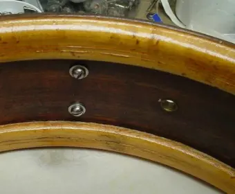 1925-26 LUDWIG &amp; LUDWIG 4 x 14 SOLID MAHOGANY SUPER-LUDWIG DANCE MODEL (cat. #245)