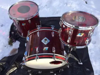 1970's Ludwig 13/16/22 Superclassic outfit, Red Vistalite