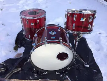 1970's Ludwig 13/16/22 Superclassic outfit, Red Vistalite