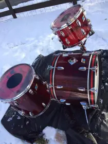 1970's Ludwig 13/16/22 Superclassic outfit, Red Vistalite