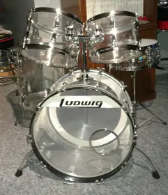 1978-79 Ludwig Clear Vistalites Big Beat Kit