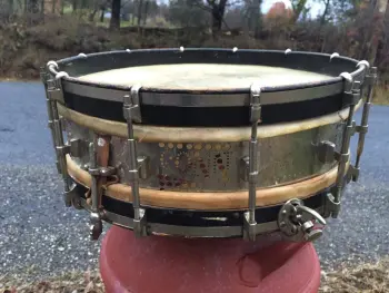 ~Project~ early 1900's C.G. Conn Perforated shell snare drum