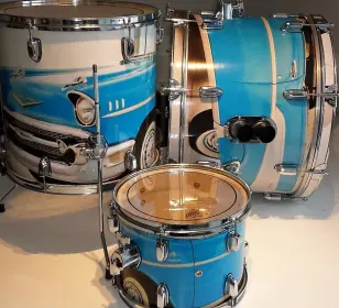 '57 Belair Complete with Dual Exhaust on Bass Drum