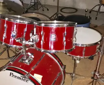 Vintage Premier Drum Set with Matching Wood Snare $950