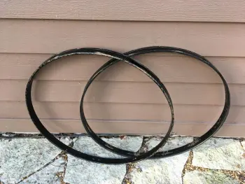 1930s Vintage 28&quot; Leedy Wood Bass Drum Hoop Pair