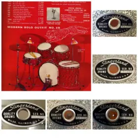 Vintage Slingerland 5 pc Drum Set (circa 1971): Modern Solo Outfit 2R