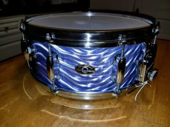 1964 Slingerland Artist 1-ply Blue Satin Flame Snare