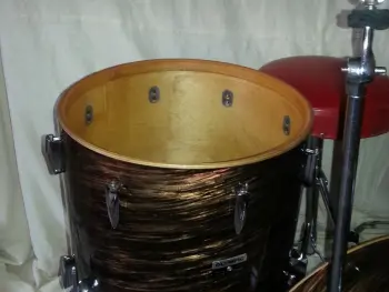 Vintage Olympic Mahogany Duroplastic Complete Drum Kit 1970's