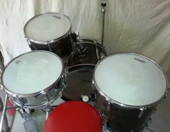 Vintage Olympic Mahogany Duroplastic Complete Drum Kit 1970's