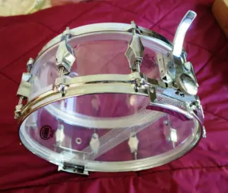 Before and after of Fibes crystalite snare.