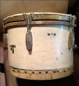 Vintage 1938 13x9&quot; Ludwig Tom Drum - Black/Gold Duco