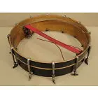 Cleaning up the shell of a 1908 Lyon Healy Single Head Snare