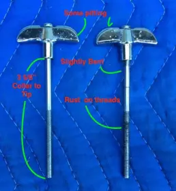 FOR SALE: 2 Rogers Bass Drum T-Rods