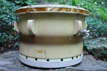 Vintage WWII 1944 Leedy Dreadnought 13x9&quot; Tom Drum - Cream and Gold Duco