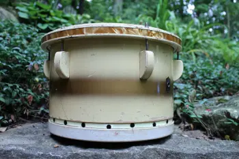 Vintage WWII 1944 Leedy Dreadnought 13x9&quot; Tom Drum - Cream and Gold Duco