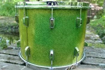 Vintage 1954 Leedy &amp; Ludwig 12x16&quot; Tenor Tom Drum - Green Sparkle