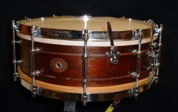 [B]1929 LUDWIG &amp; LUDWIG 5 x 14 MAHOGANY/*”DECORATIVE INLAY FINISH” STANDARD-SENSITIVE