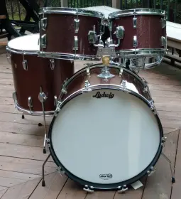 '67 Ludwig Hollywood Burgundy Sparkle