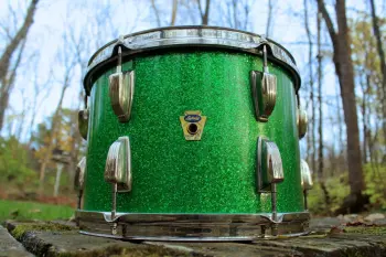 Ludwig 1958 Trans Badge 13x9&quot; Super Classic Green Sparkle Tom Drum