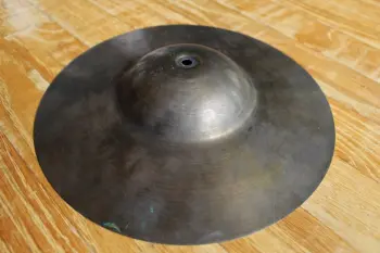 Vintage 1920-1930s Ludwig 10&quot; Deep Cup Brass &quot;Sock&quot; Hi-Hat Cymbal Pair