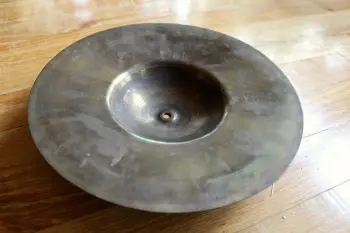 Vintage 1920-1930s Ludwig 10&quot; Deep Cup Brass &quot;Sock&quot; Hi-Hat Cymbal Pair