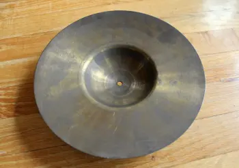 Vintage 1920-1930s Ludwig 10&quot; Deep Cup Brass &quot;Sock&quot; Hi-Hat Cymbal Pair