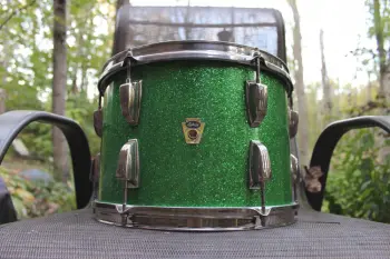 Ludwig 1958 Trans Badge 13x9&quot; Super Classic Green Sparkle Tom Drum