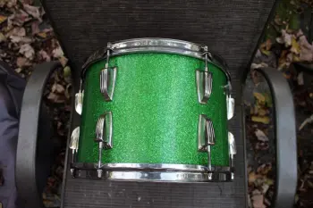 Ludwig 1958 Trans Badge 13x9&quot; Super Classic Green Sparkle Tom Drum