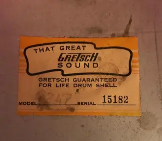 Date of gretsch bass drum