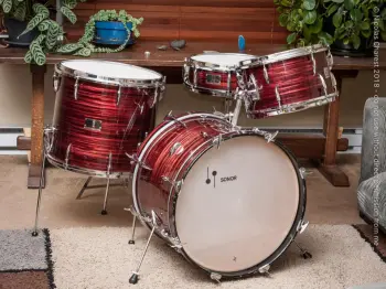 WTB Sonor teardrop rack tom in red.