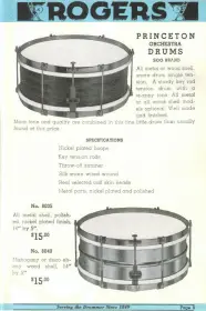 Vintage Rogers snare drum .