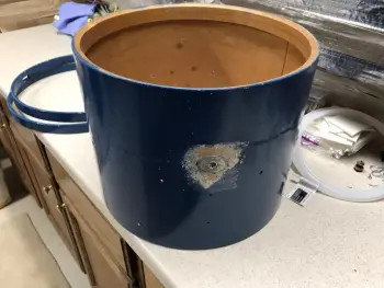 Removing old paint from wooden hoops...