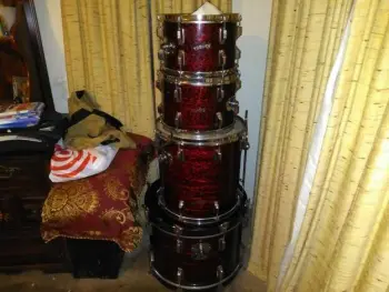 Rogers Red Onyx Drums
