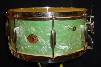 1939-41 SLINGERLAND 6.5 x 14 GENE KRUPA *SEA GREEN RADIO KING MODEL