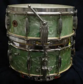 1939-41 SLINGERLAND 6.5 x 14 GENE KRUPA *SEA GREEN RADIO KING MODEL