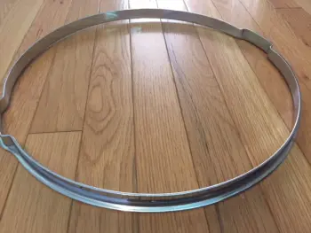 Vintage Chrome Over Brass Snare Hoops