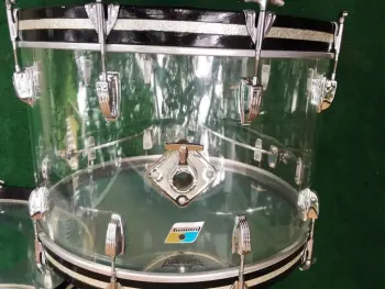 Ludwig clear Vistalites 2x24, 13, 14, 16, 18, 5x14