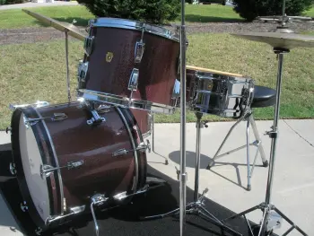 Ludwig 1968 Burgundy Sparkle Drum Kit