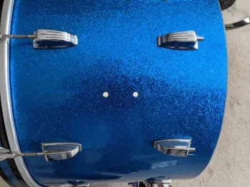Ludwig Keystone Badge Super Classic 13/16/22 in Blue Sparkle with Naugahyde Bags