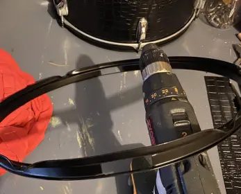 16x16” floor tom to snare drum.