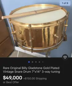 Gladstone snare drums list?