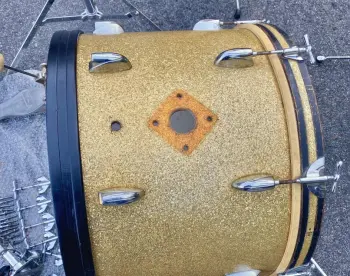 70s Vintage Walberg &amp; Auge Orange Sparkle Kit For Sale With Vintage Hardware and Hi-H