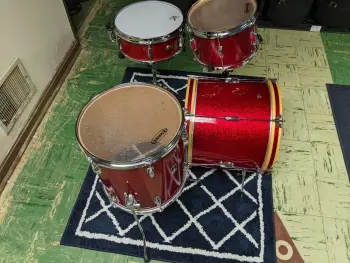 MIJ Red Sparkle Bop &quot;Franken-Kit&quot; 12/14/18/Matching Snare
