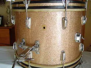 64 Ludwig Downbeat, Champage Sparkle w/ Supra