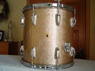 64 Ludwig Downbeat, Champage Sparkle w/ Supra