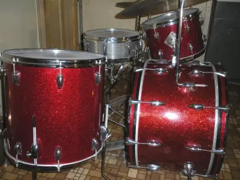 red glass sparkle 60s slingerland for sale